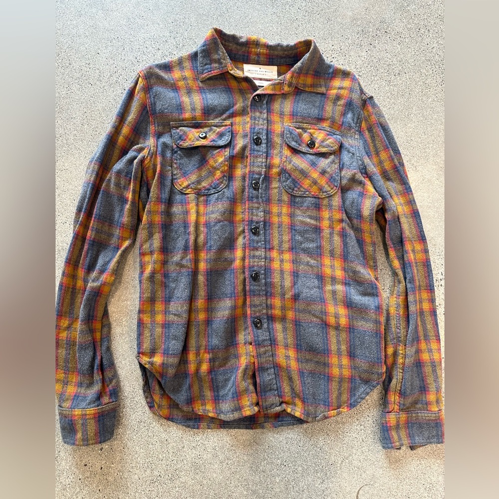 *RARE* Imogene + Willie Earl plaid button down M